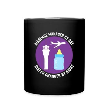 Air Traffic Controller ATC Aviation Humor Airplane - Full Colour Mug - black - Front