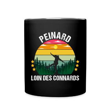 Peinard loin des connards humour randonneur cadeau - Mug uni - noir - Devant