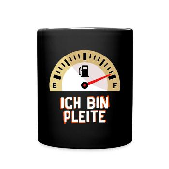Tanken Statement Tankstelle Benzin Strom Antrieb - Tasse einfarbig - Schwarz - Vorne