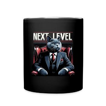BKH Chaise British Shorthair Blue Cat King - Mug uni - noir - Devant