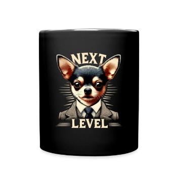 Chihuahua Next Level Suit Dog Gift - Full Colour Mug - black - Front