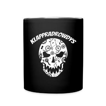 Klapprad Bicycle Skull Fahrrad Rowdys Bike Kappe - Tasse einfarbig - Schwarz - Vorne