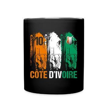 Côte D' Ivoire football supporter maillot de foot - Mug uni - noir - Devant