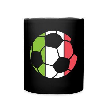 Icône du logo du vainqueur du tournoi du symbole de la boule de l’équipe d’Italie - Mug uni - noir - Devant