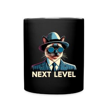 Siamese Cat Siamese Cat Next Level Suit Gift - Full Colour Mug - black - Front