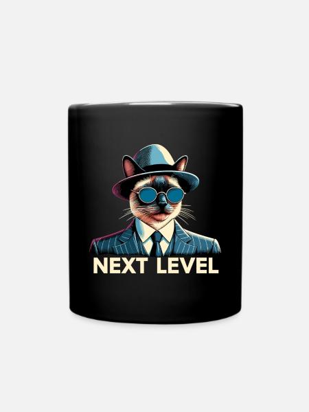 Chat siamois Chat siamois Cadeau de costume de niveau supérieur - Mug uni - noir