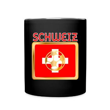FUßBALL SPORT DEUTSCHSCHWEIZ SCHWEIZ - Tasse einfarbig - Schwarz - Vorne