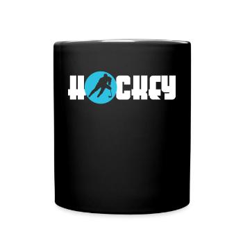 Wintersport Eishockey Schifahrer Schifahren Kalt - Tasse einfarbig - Schwarz - Vorne