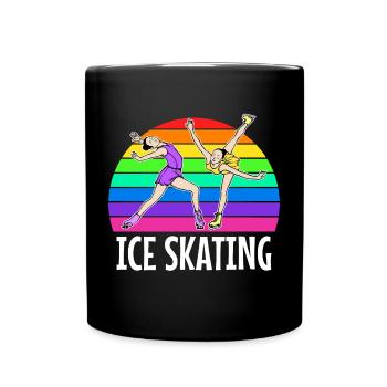 Eislaufen Eishockey Snowboard Wintersport Eis - Tasse einfarbig - Schwarz - Vorne