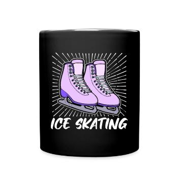 Eislaufen Eishockey Snowboard Wintersport Eis - Tasse einfarbig - Schwarz - Vorne