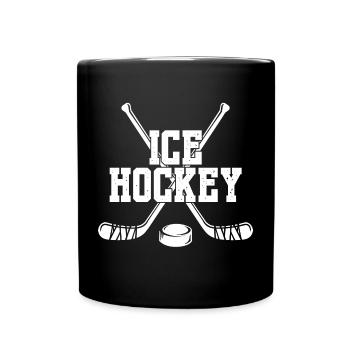 Schnee Snowboard Skifahrer Wintersport Eishockey - Tasse einfarbig - Schwarz - Vorne