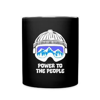 WIntersport Statement Schnee Winter Skifahrer - Tasse einfarbig - Schwarz - Vorne