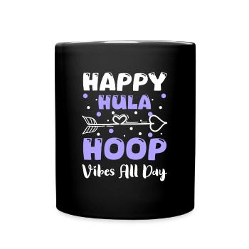 Hulahoop Abnehmen Spaß - Tasse einfarbig - Schwarz - Vorne