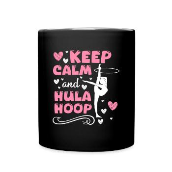 Hulahoop Workout Motivation - Tasse einfarbig - Schwarz - Vorne