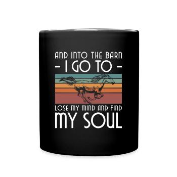Horses Rider Stallion - Full Colour Mug - black - Front