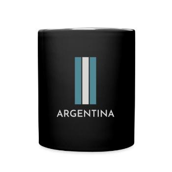 Flagge von Argentinien, Argentinischer Stolz - Tasse einfarbig - Schwarz - Vorne