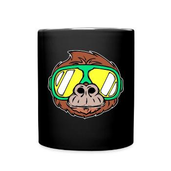 Ski holiday Winter sports Snow Winter Skiers - Full Colour Mug - black - Front