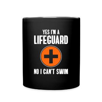 Bademeister Freibad Meer Wassersport - Tasse einfarbig - Schwarz - Vorne