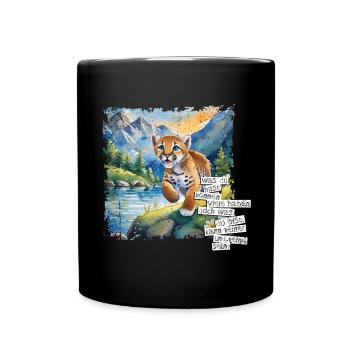 What you have, many can have | POSTER TIGER Image - Full Colour Mug - black - Front