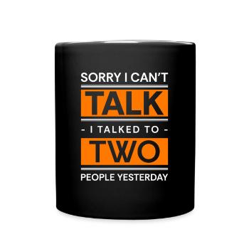 Sarcasme timide seul - Mug uni - noir - Devant