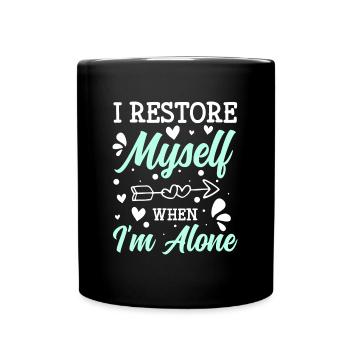Sarcasme antisocial Timidité Antisocial - Mug uni - noir - Devant