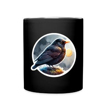 Merle - Mug uni - noir - Devant