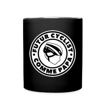 Future cyclist like dad - Full Colour Mug - black - Front