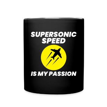 Jet Engine Aircraft Mechanic Aviation Technician - Full Colour Mug - black - Front