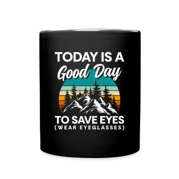 Glasses Spectacle Snake Opticians Opticians - Full Colour Mug - black - Front