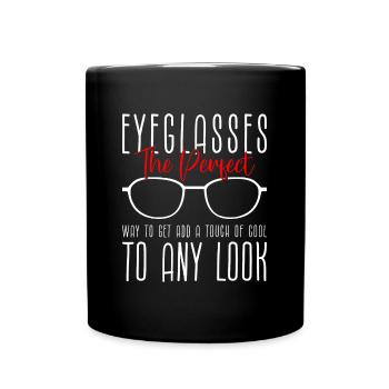 Glasses short-sighted ophthalmologist eye test - Full Colour Mug - black - Front