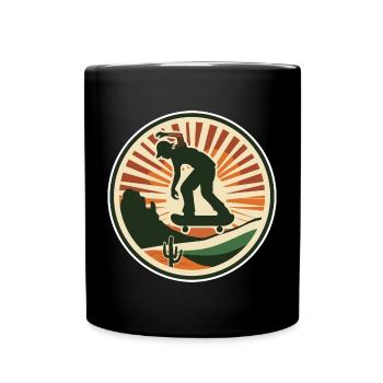 Portrait de skateboard - Mug uni - noir - Devant