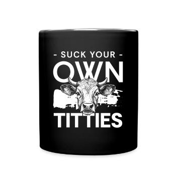 Bovins de lait de vache naturel - Mug uni - noir - Devant