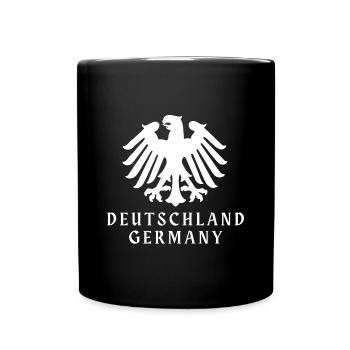 Deutschland Germany Bundesadler - Tasse einfarbig - Schwarz - Vorne