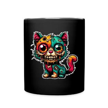 Zombie Chat Monstre Halloween - Mug uni - noir - Devant