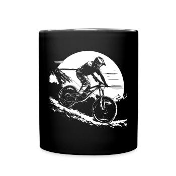 Mountain Bike Graphics - Full Colour Mug - black - Front