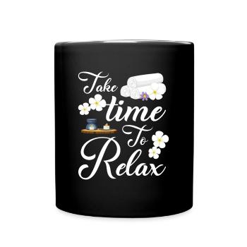 Spa Relaxen Pilates - Tasse einfarbig - Schwarz - Vorne