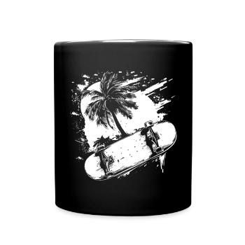 Dessin de skateboard - Mug uni - noir - Devant