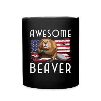 Animal Dam Canada Wood - Mug uni - noir - Devant