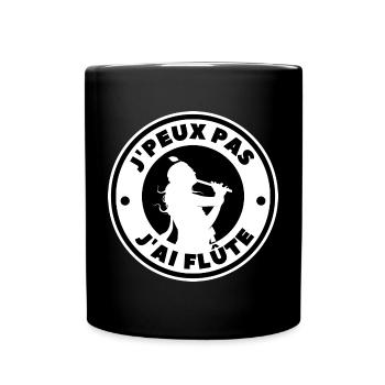I can't I have flute - Full Colour Mug - black - Front