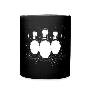 Bowling Zeichnung - Tasse einfarbig - Schwarz - Vorne