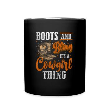 Cowboy Lasso Bandit du désert - Mug uni - noir - Devant