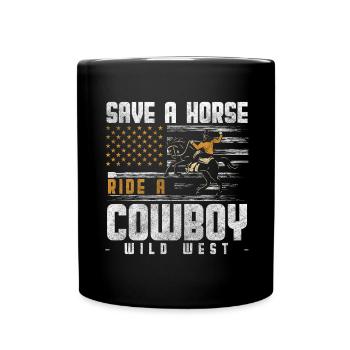 Cowboy Revolver Western Master America - Full Colour Mug - black - Front