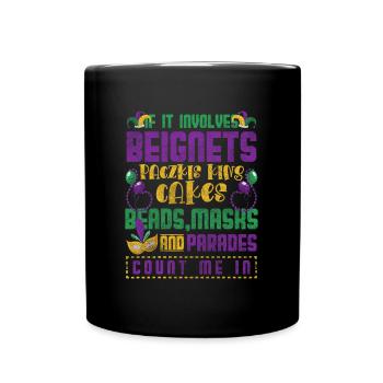 Mardi Gras Party Event - Tasse einfarbig - Schwarz - Vorne
