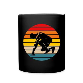 Sprinter Athlete - Tasse einfarbig - Schwarz - Vorne