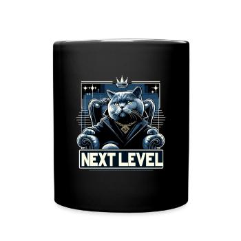 BKH Chaise British Shorthair Blue Cat King - Mug uni - noir - Devant