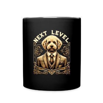 Goldendoodle Dog Next Level Suit Gift - Full Colour Mug - black - Front