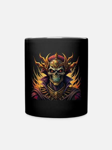 King skeleton - Full Colour Mug - black