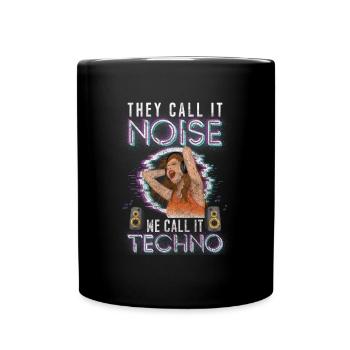 House Musik Disco Auflegen - Tasse einfarbig - Schwarz - Vorne