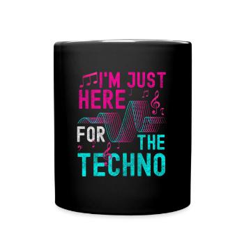 Techno Elektro Tanzen Jumpstyle - Tasse einfarbig - Schwarz - Vorne