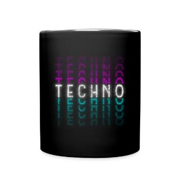 Techno Festival Dubstep Jumpstyle - Full Colour Mug - black - Front